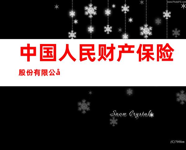 中国人民财产保险股份有限公司察布查尔支公司